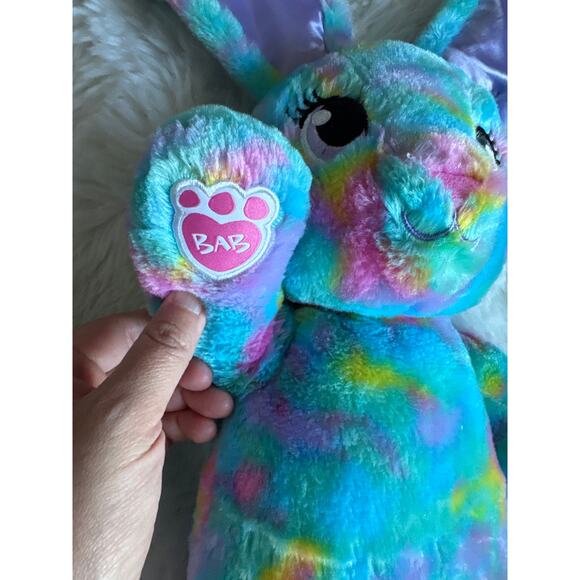 Build A Bear Plush Color Burst Bunny Rabbit Stuffed Easter Tye Dye 16" Spring - Picture 2 of 5
